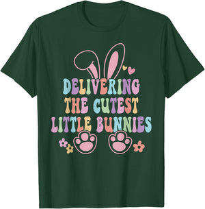 Labor And Delivery Nurse Easter Bunny L&D Nurse Easter Day T-Shirt - T-Shirt | Forest