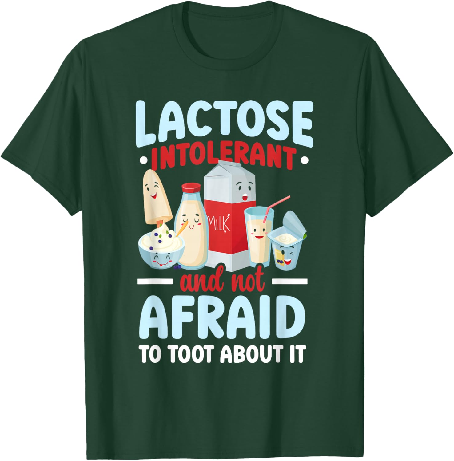 Milk Funny Lactose Intolerant Cheese T-Shirt - T-Shirt | Forest