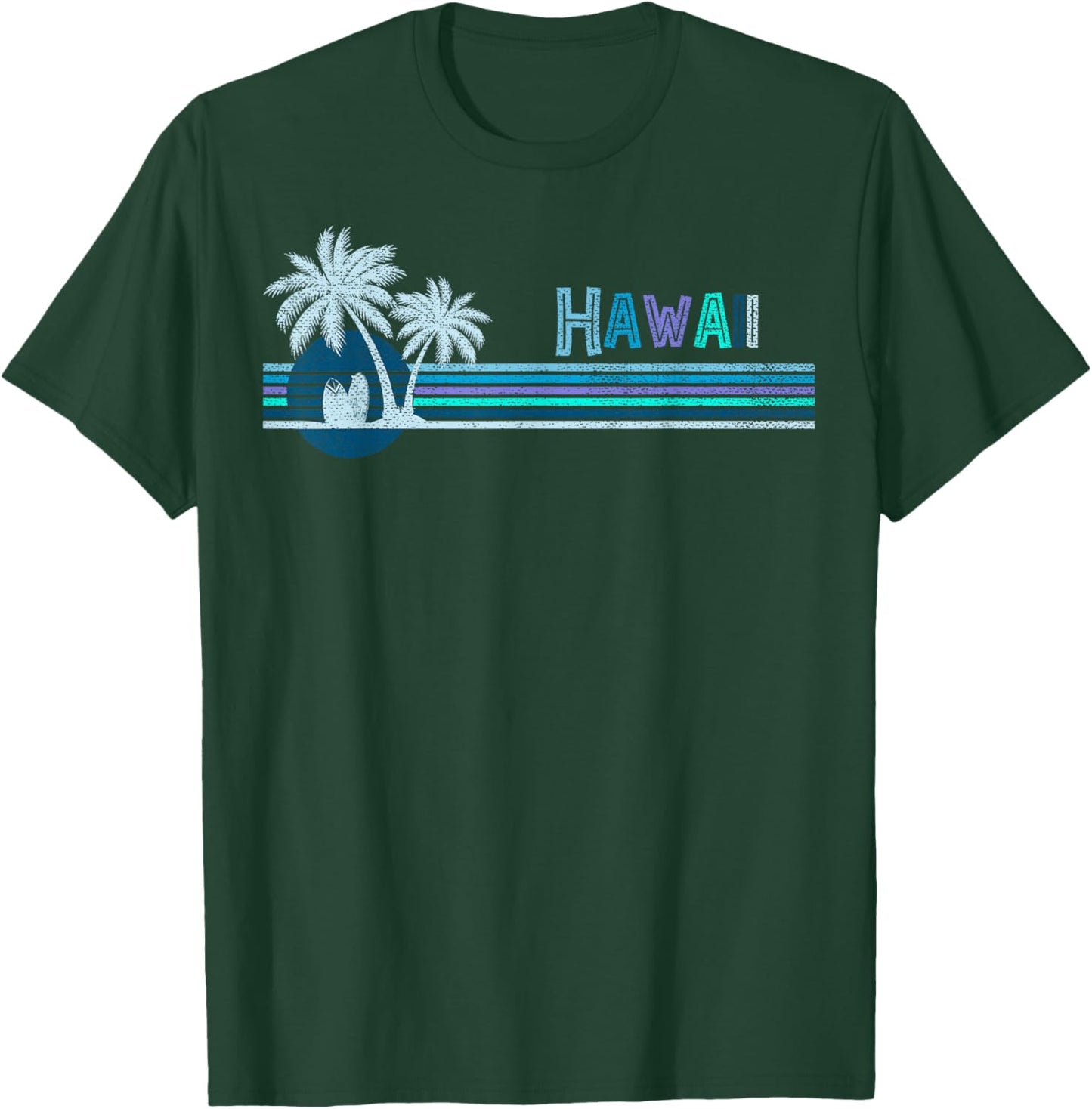 Aloha State Tropic Islands Vintage Hawaii Surfing T-Shirt - T-Shirt | Forest