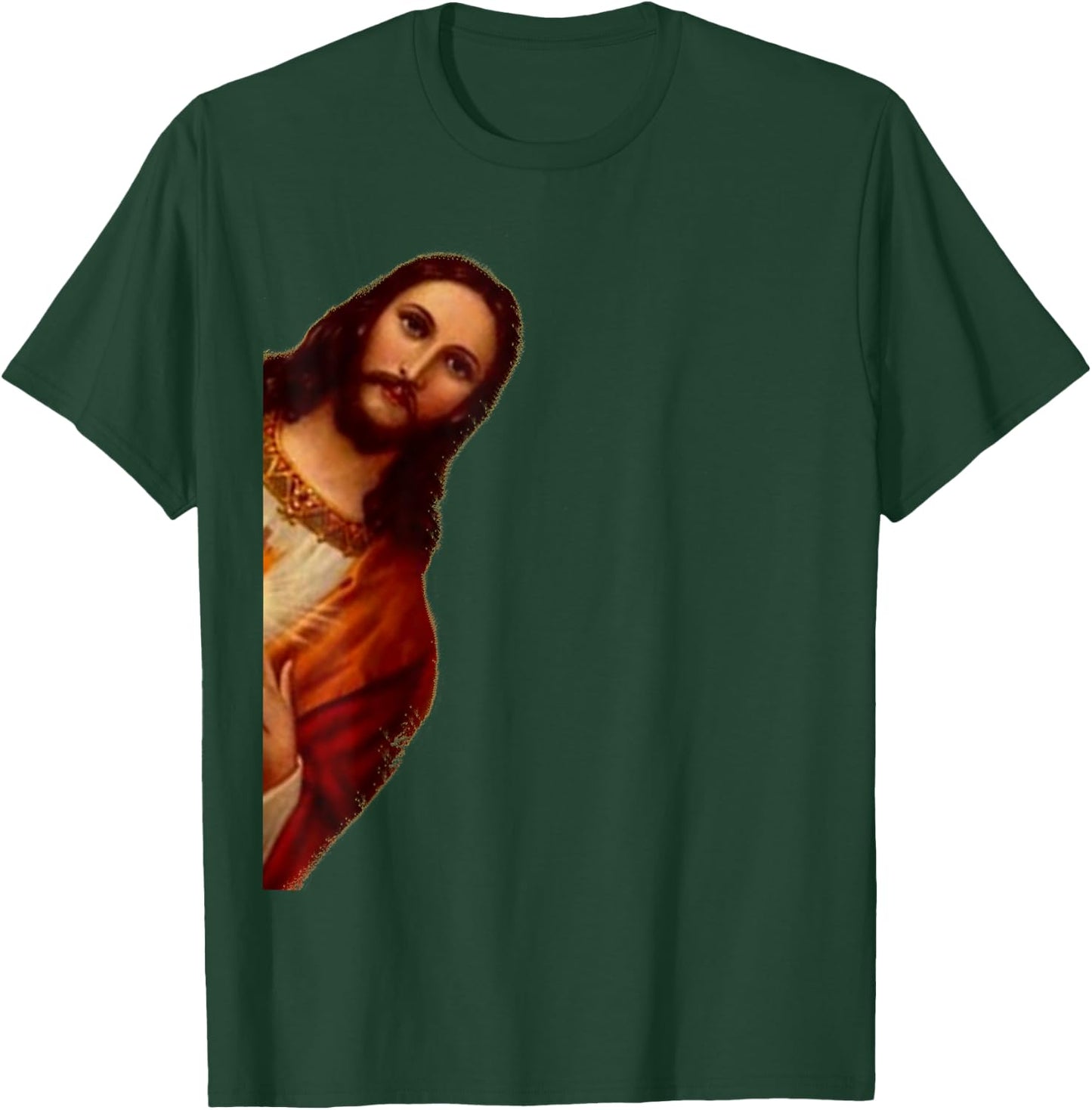 Jesus Peeking Out Funny shirt T-Shirt - T-Shirt | Forest