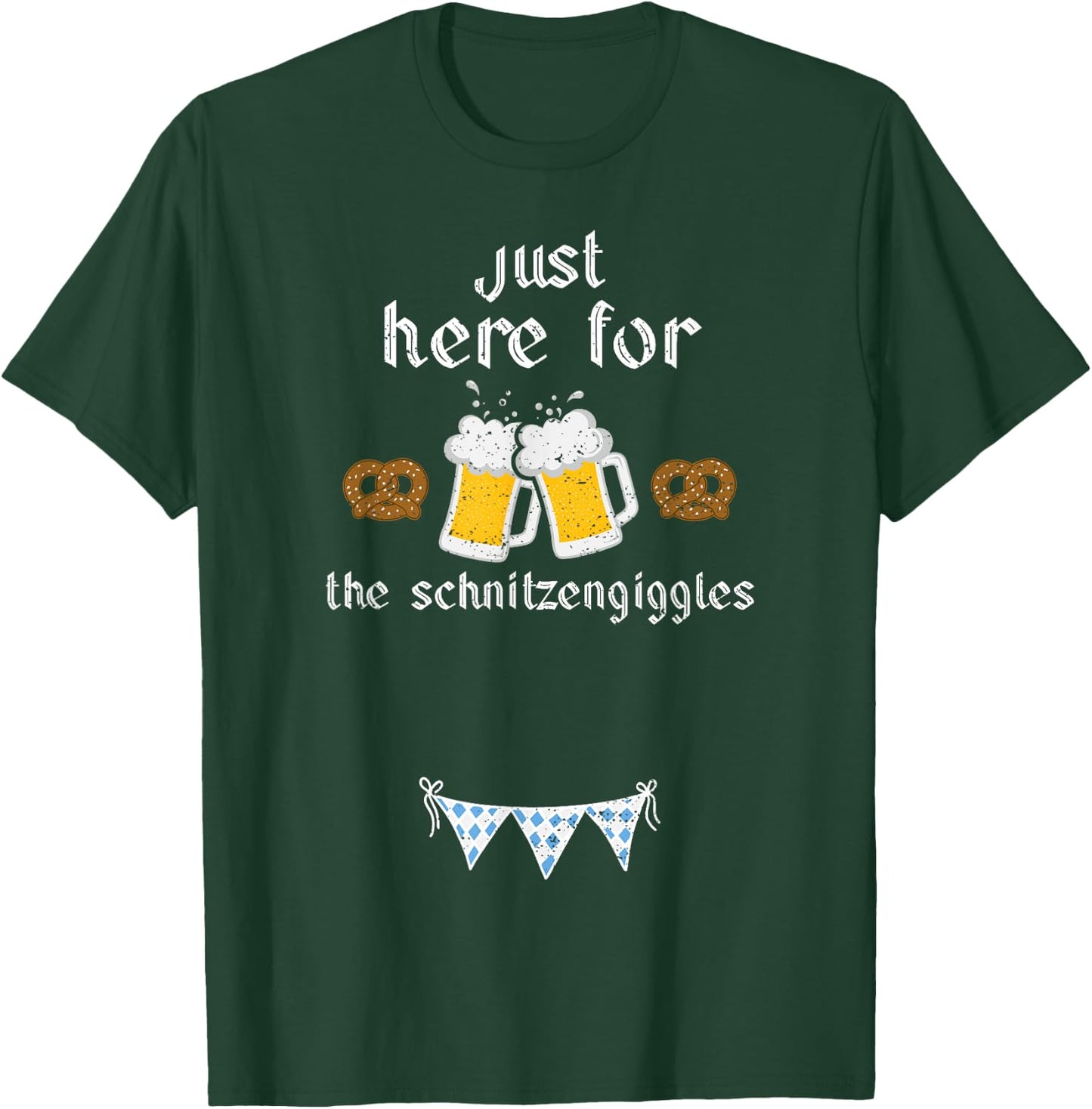Schnitzel: Just Here For The Schnitzengiggles - Oktoberfest T-Shirt - T-Shirt | Forest