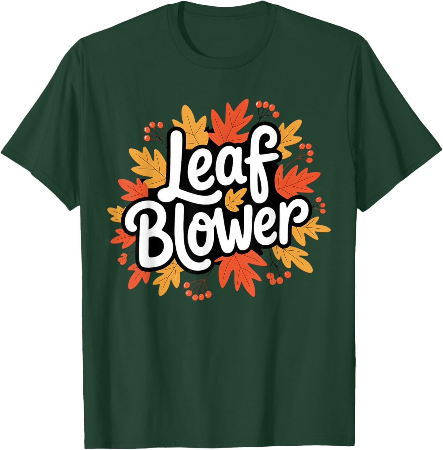 Spooktacular Fall Leaf Blower Sucking Leaf Blowers Cozy T-Shirt - T-Shirt | Forest