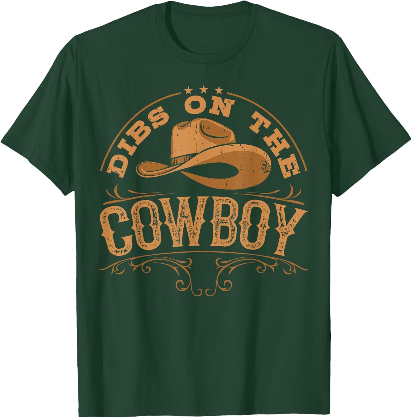 Dibs On The Cowboy Rodeo Ranch Girlfriend Wife Lipstick T-Shirt - T-Shirt | Forest