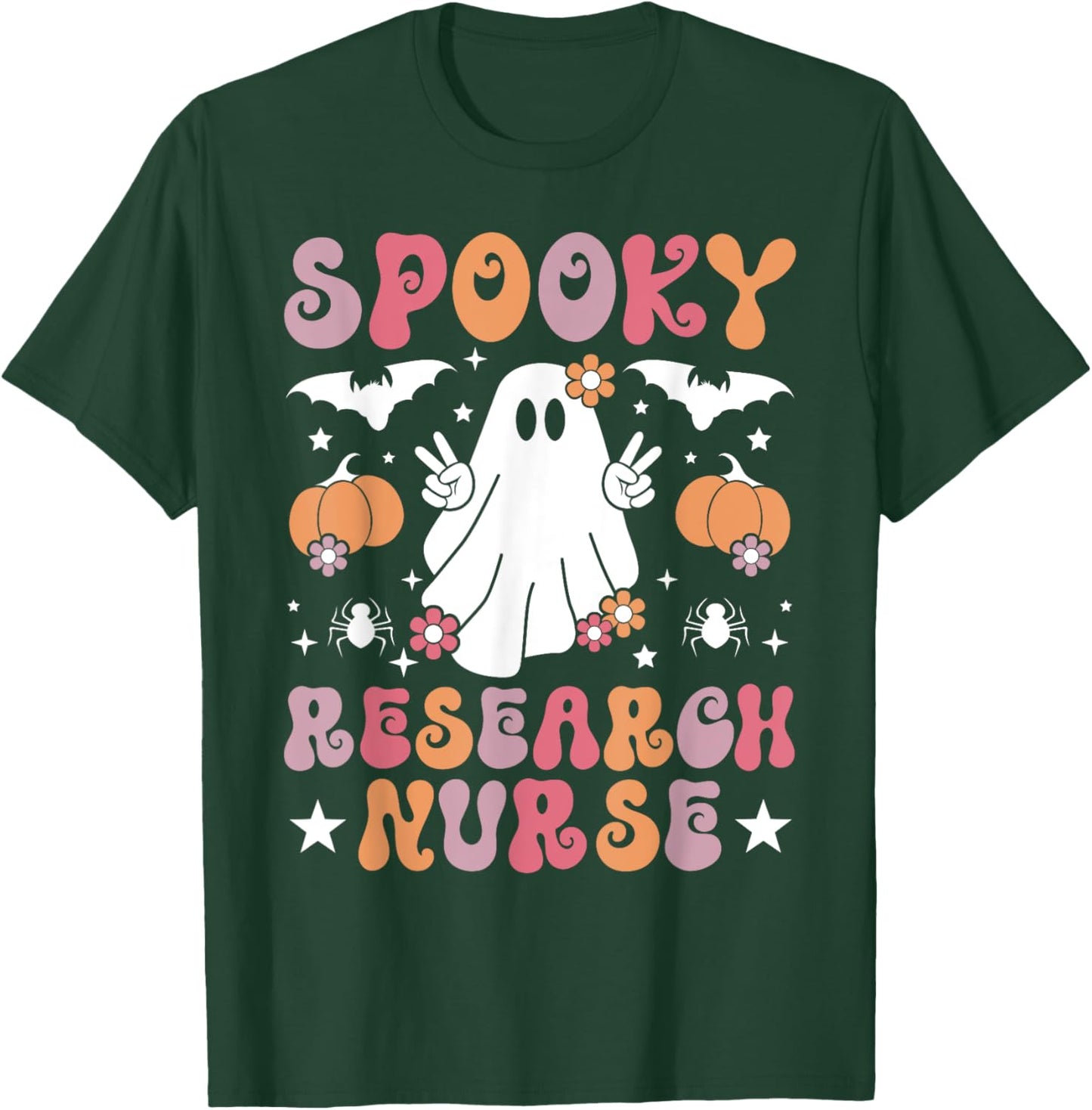 Spooky Research Nurse Halloween Research Nursing T-Shirt - T-Shirt | Forest