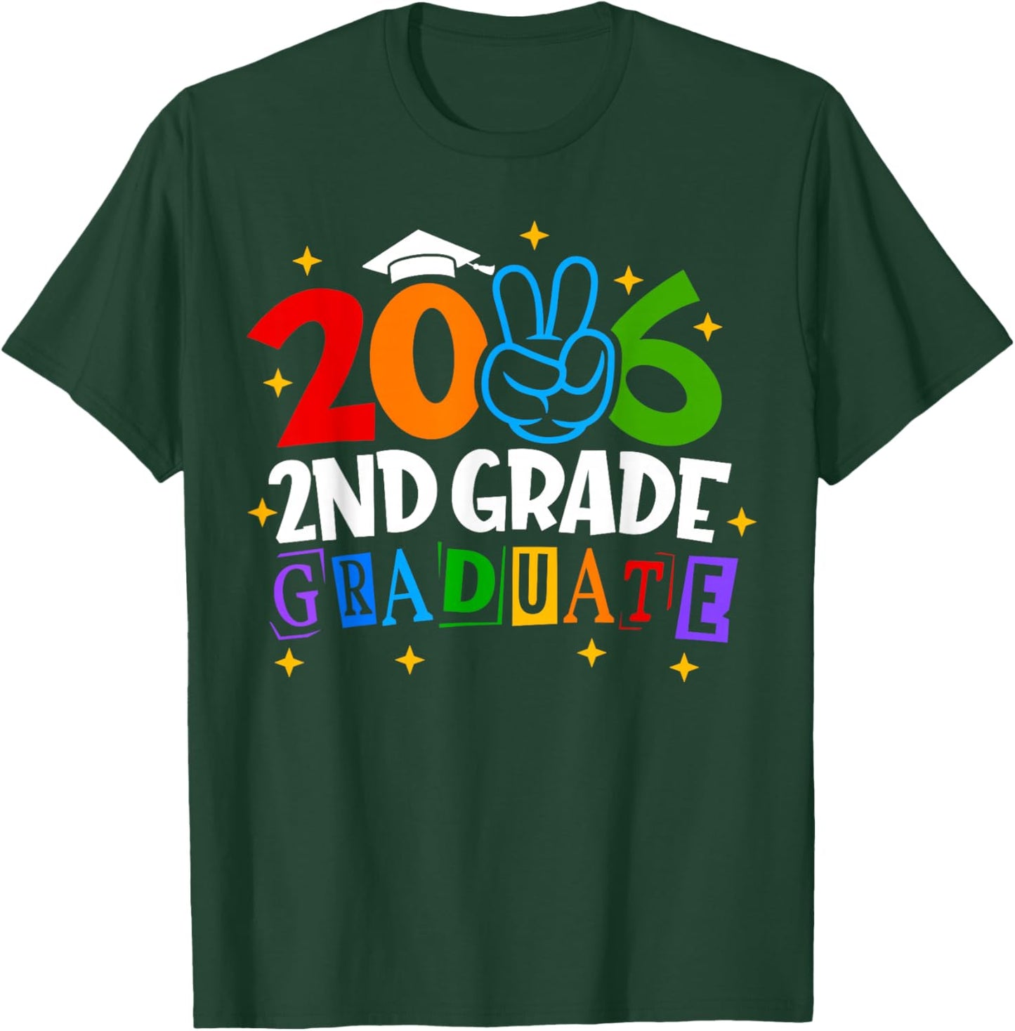 2nd Second Grade Graduate 2026 Graduation Class of 2026 Kids T-Shirt - T-Shirt | Forest