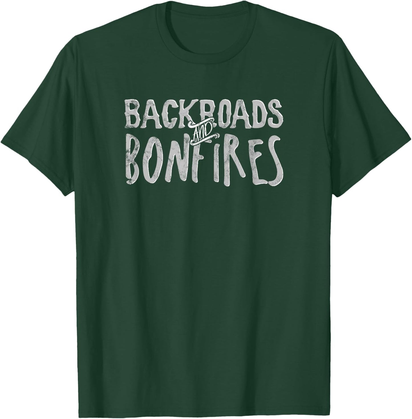 Backroads and Bonfires Light T-Shirt - T-Shirt | Forest
