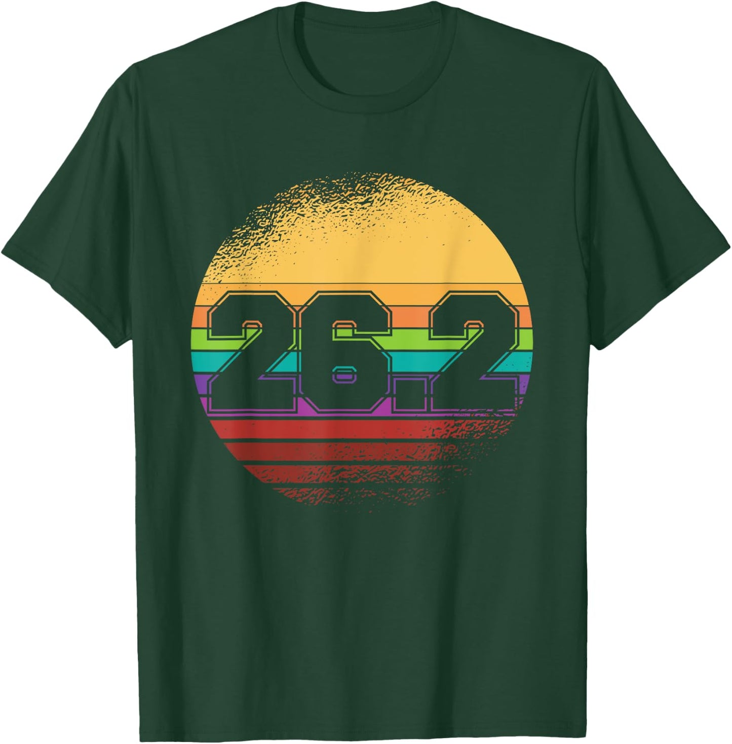 First Marathon 26.2 Marathoner Retro Runner T-Shirt - T-Shirt | Forest