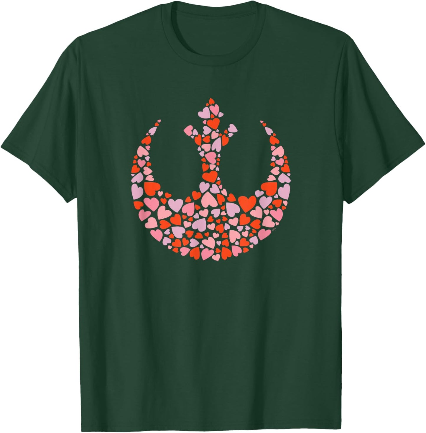Star Wars Valentine's Day Rebel Alliance Symbol Logo Hearts T-Shirt - T-Shirt | Forest
