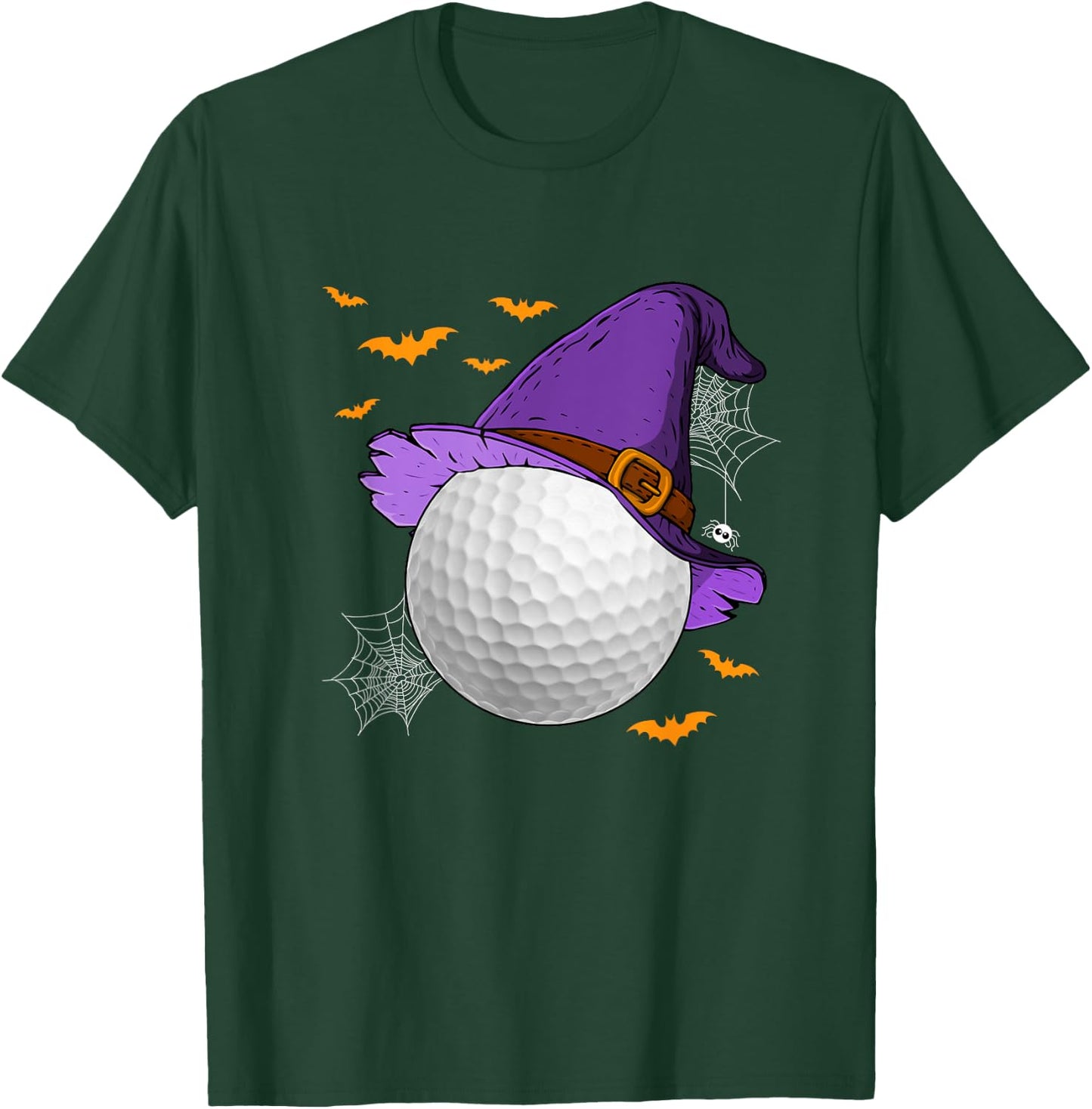 Golf Ball Witch Hat Pumpkin Spooky Halloween Costume T-Shirt - T-Shirt | Forest