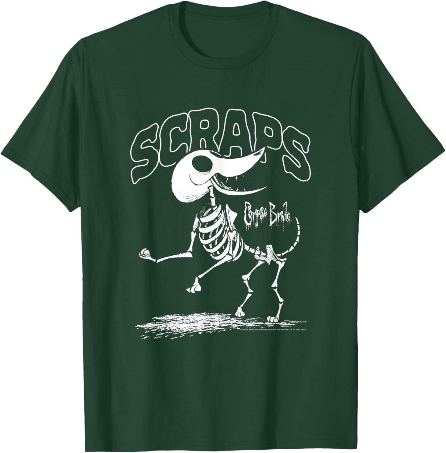 Corpse Bride Scraps Skeleton Dog Movie T-Shirt - T-Shirt | Forest