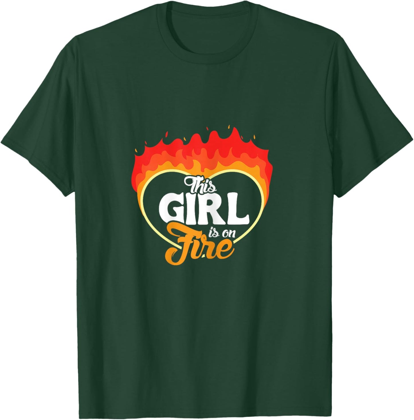 This Girl is On Fire Heart - Emancipation Women Power T-Shirt - T-Shirt | Forest