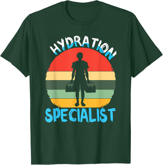 Hydration Specialist Team Manager Football Hydrated Waterboy T-Shirt - T-Shirt | Forest