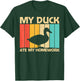 Funny Duck Design For Kids Boys Duck Farmer Hunting Lovers T-Shirt - T-Shirt | Forest