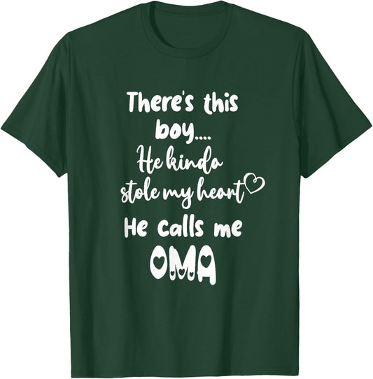 German Flemish Grandma Grandmother This Boy Calls Me Oma T-Shirt - T-Shirt | Forest