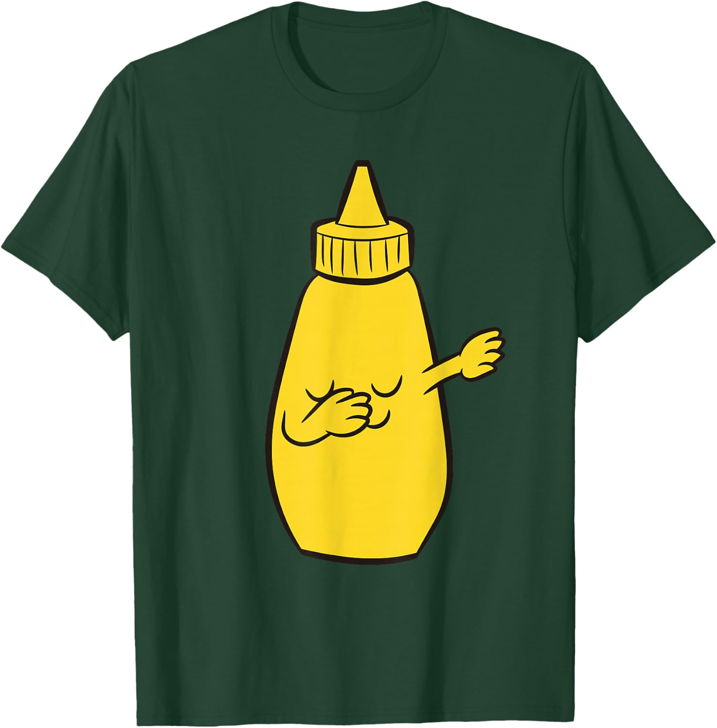 Dabbing Yellow Mustard Squeeze Bottle Funny Dancing Mustard T-Shirt - T-Shirt | Forest