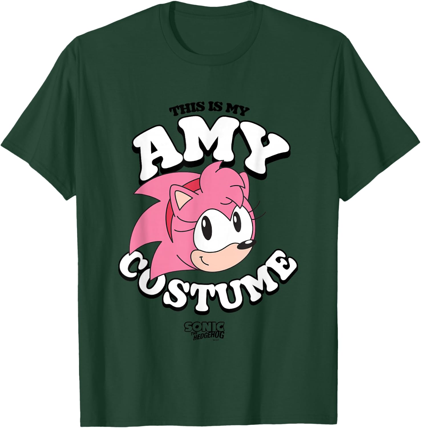 Sonic The Hedgehog Halloween This Is My Amy Retro Costume T-Shirt - T-Shirt | Forest
