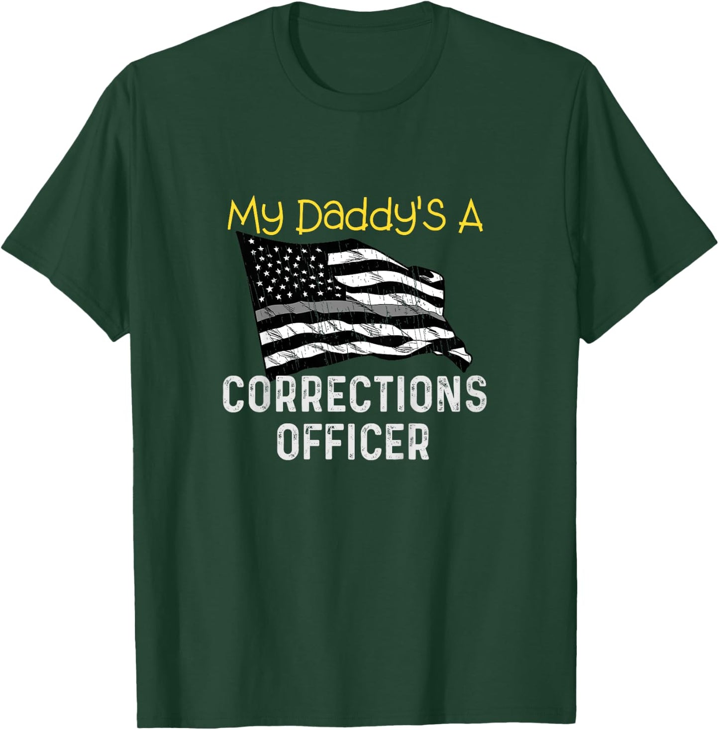 Corrections Officer Shirt Thin Silver Line Boys Girl Toddler T-Shirt - T-Shirt | Forest