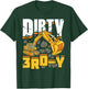 Construction 3rd Birthday Boy Dirty 3rd-Y Excavator Funny T-Shirt - T-Shirt | Forest