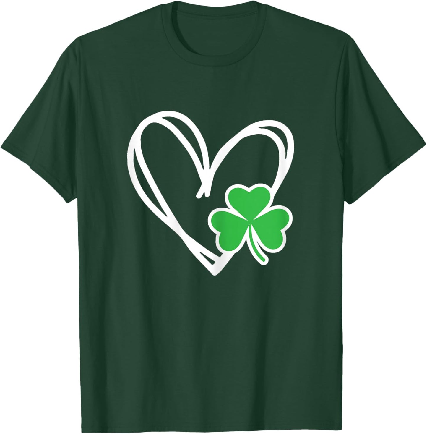 Shamrock Heart St Patricks Day Mommy and Me Matching T-Shirt - T-Shirt | Forest