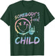 Somebodys Feral Child Tie Dye Girl Boy Funny Sarcastic Quote T-Shirt - T-Shirt | Forest