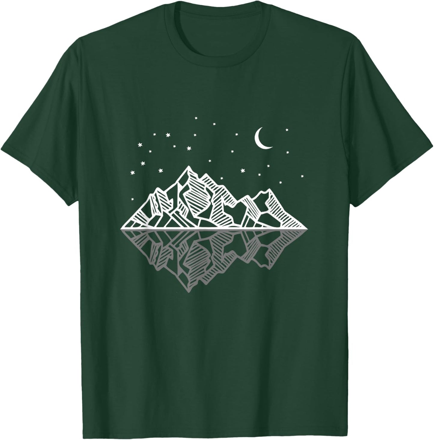 Minimal mountains geometry outdoor and nature lover T-Shirt - T-Shirt | Forest