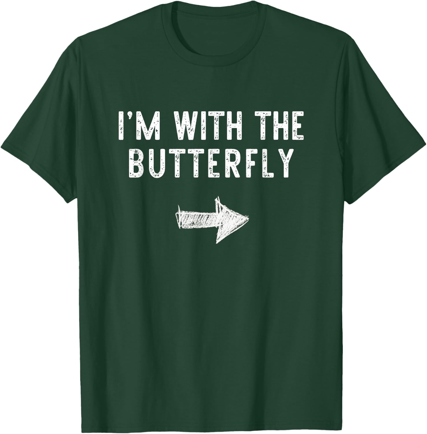 I’m With The Butterfly Halloween Couple Costume Butter-Fly T-Shirt - T-Shirt | Forest