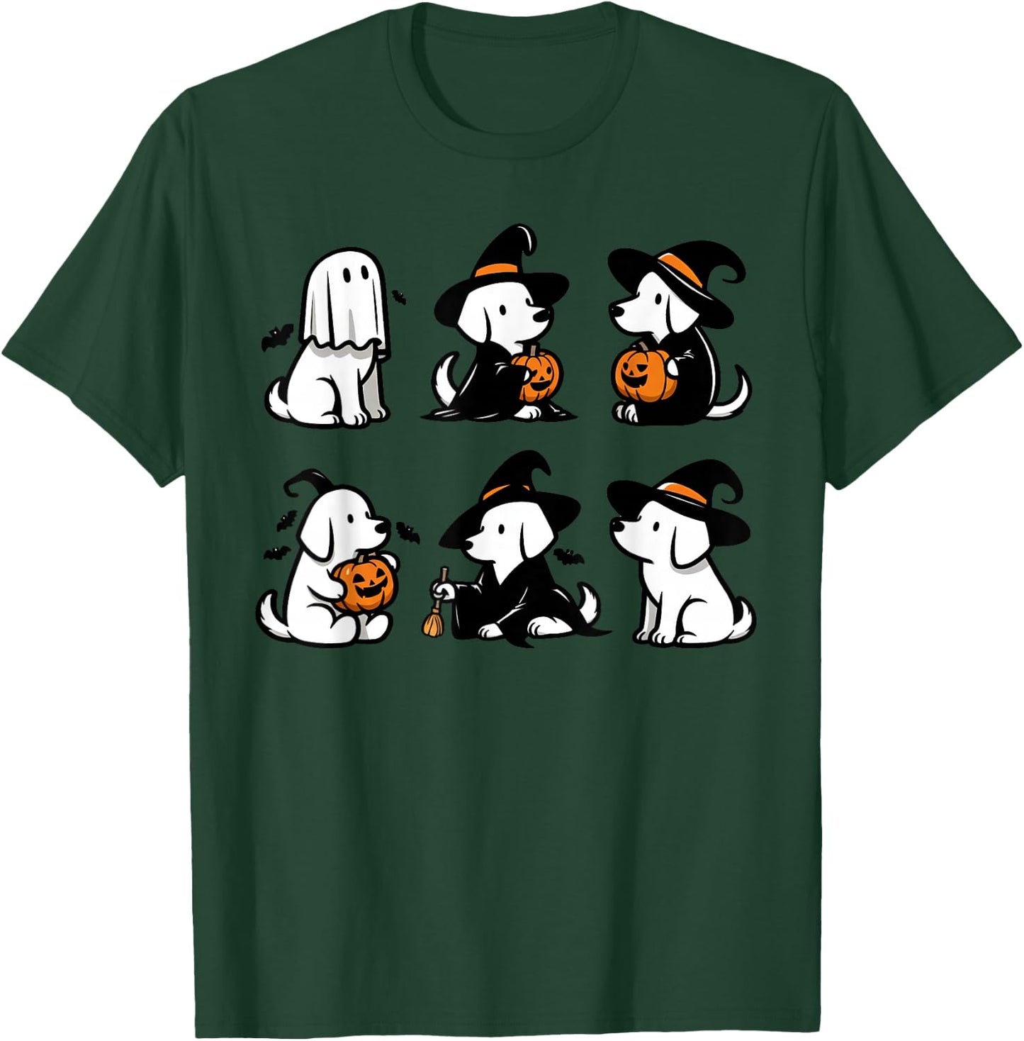 Funny Ghost Dog Funny Halloween Spooky Funny Boo Dog Lover T-Shirt - T-Shirt | Forest
