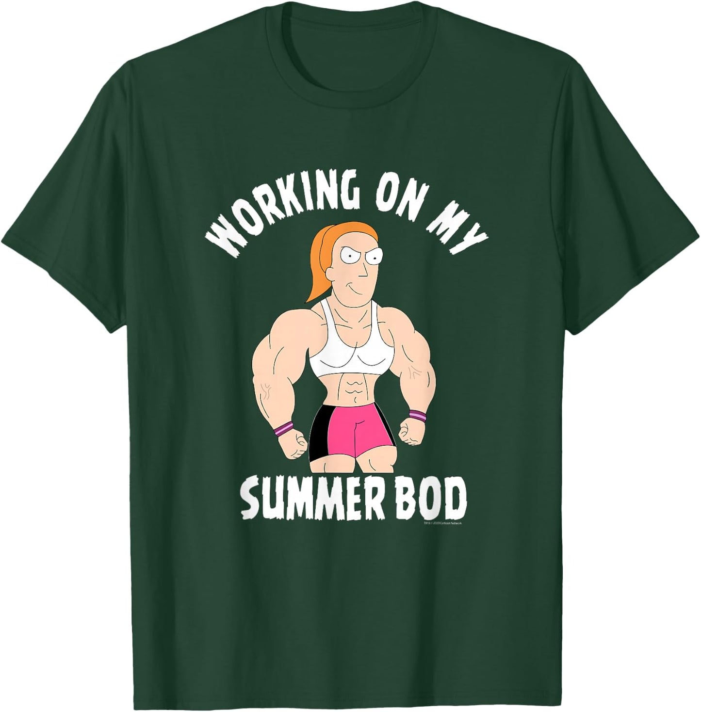 Rick and Morty Working on my Summer Body T-Shirt - T-Shirt | Forest