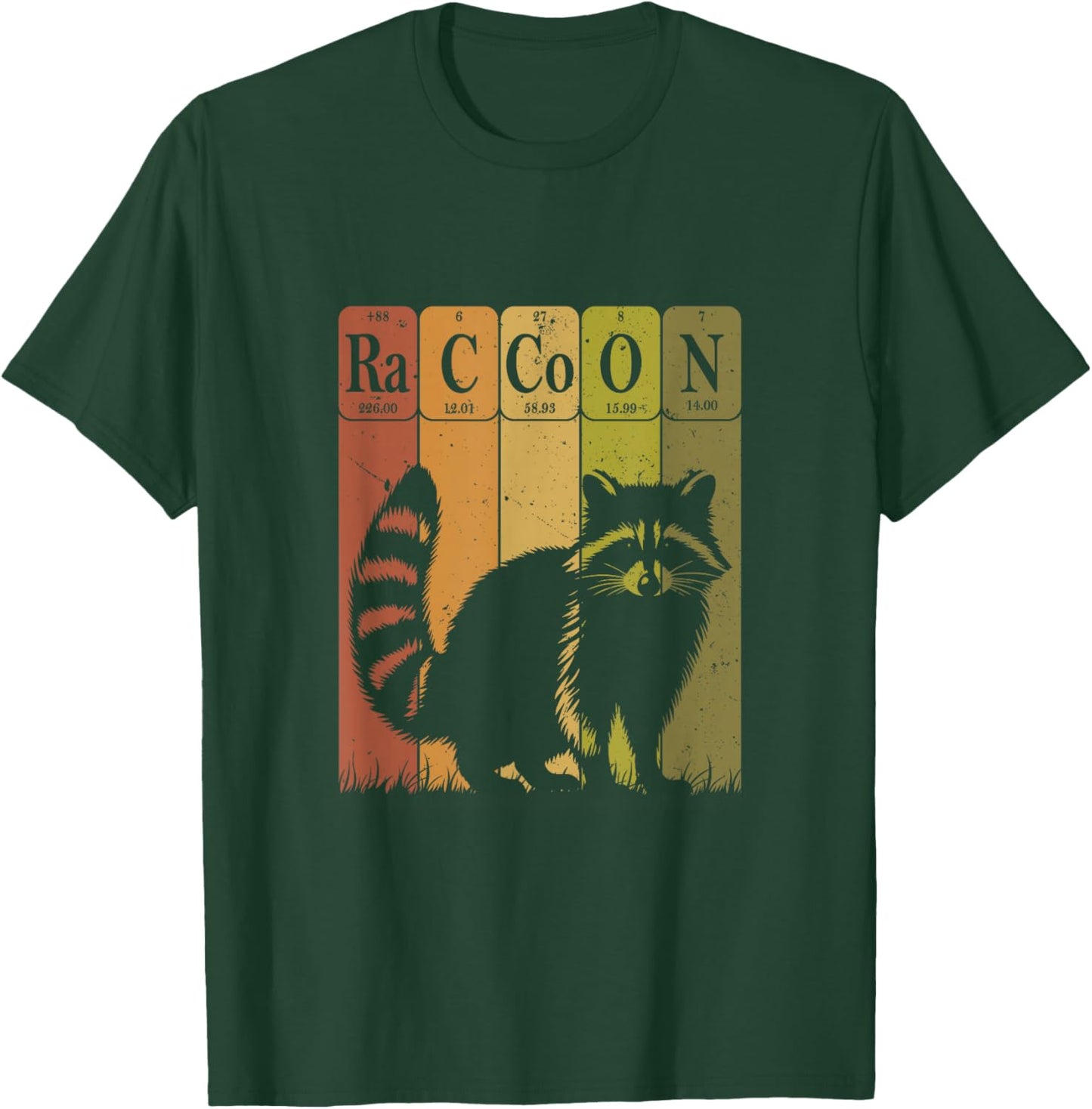 Raccoon Periodic Table of Elements Shirt Chemistry Racoon T-Shirt - T-Shirt | Forest