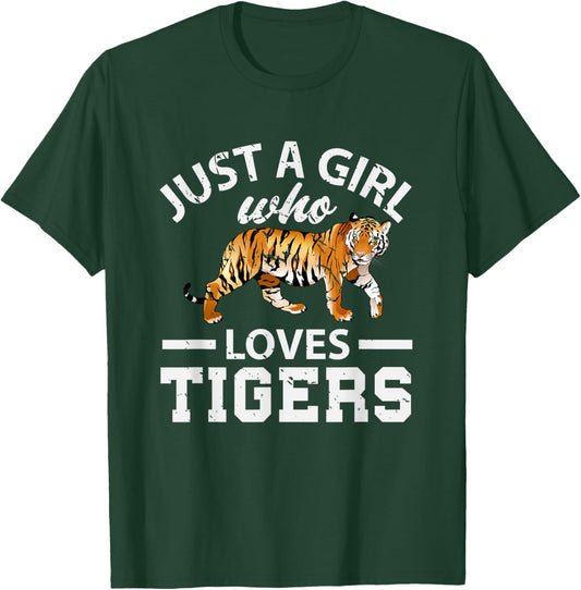 Just A Girl Who Loves Tiger Small T-Shirt - T-Shirt | Forest