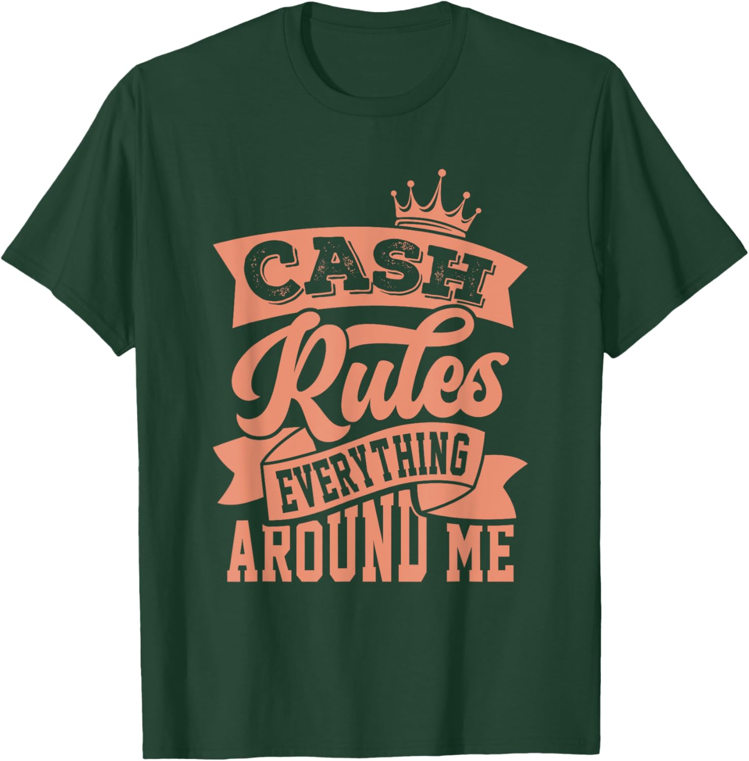 Concrete And Luxury Cash Rules Crimson Bliss T-Shirt - T-Shirt | Forest