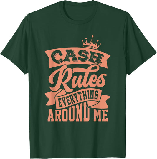 Concrete And Luxury Cash Rules Crimson Bliss T-Shirt - T-Shirt | Forest