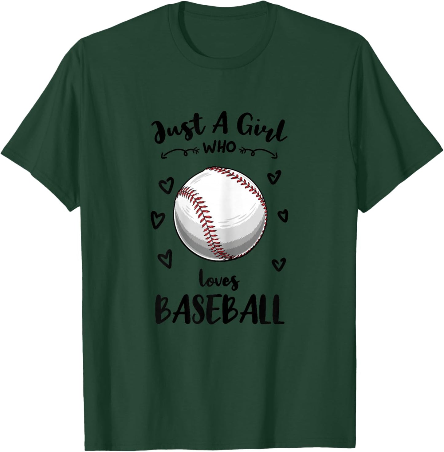 Just A Girl Who Loves Baseball T-Shirt - T-Shirt | Forest