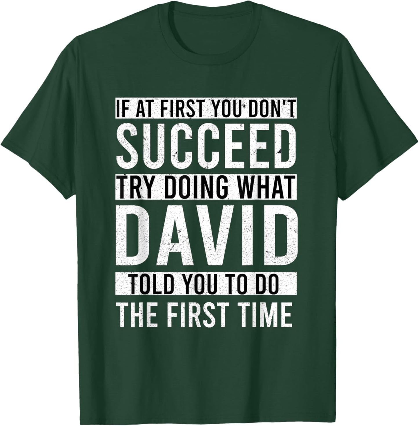 DAVID Gifts Name Personalized Birthday Presents Funny Joke T-Shirt - T-Shirt | Forest