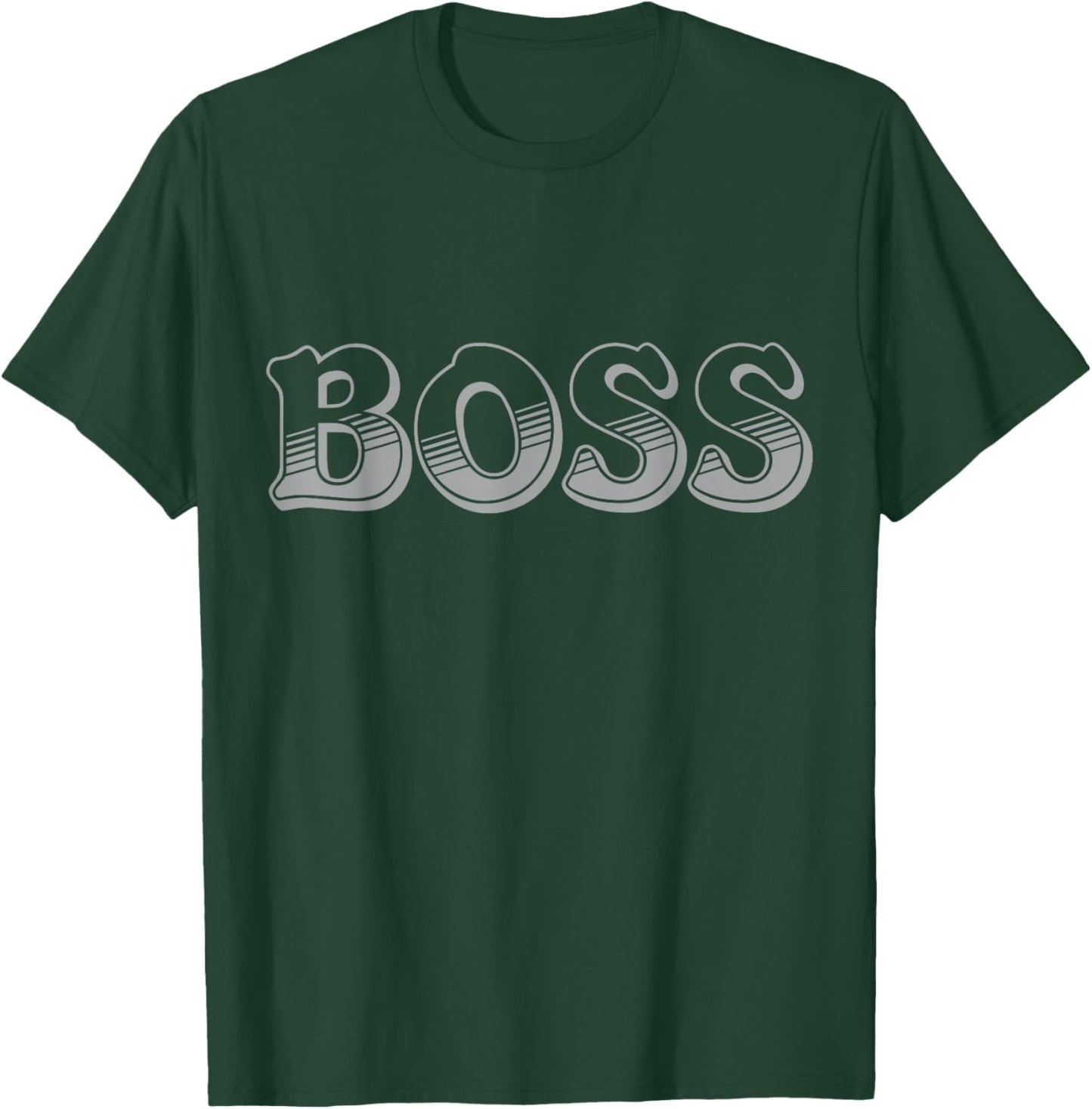 Shirt That Says Boss Text Costume Gift Women Men Kid T-Shirt - T-Shirt | Forest