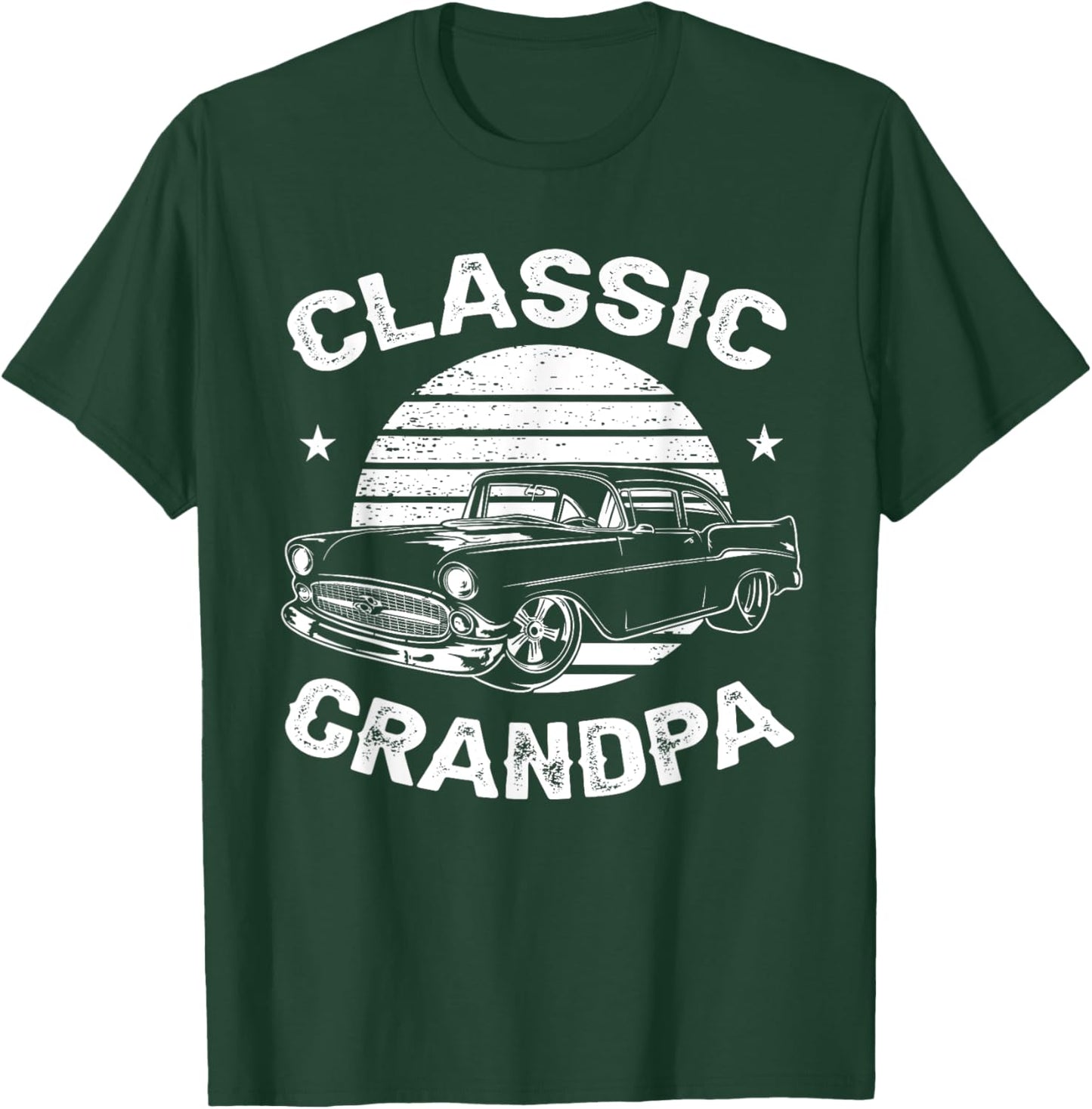Grandpa Vintage Retro Classic Funny Car Lover Enthusiast T-Shirt - T-Shirt | Forest