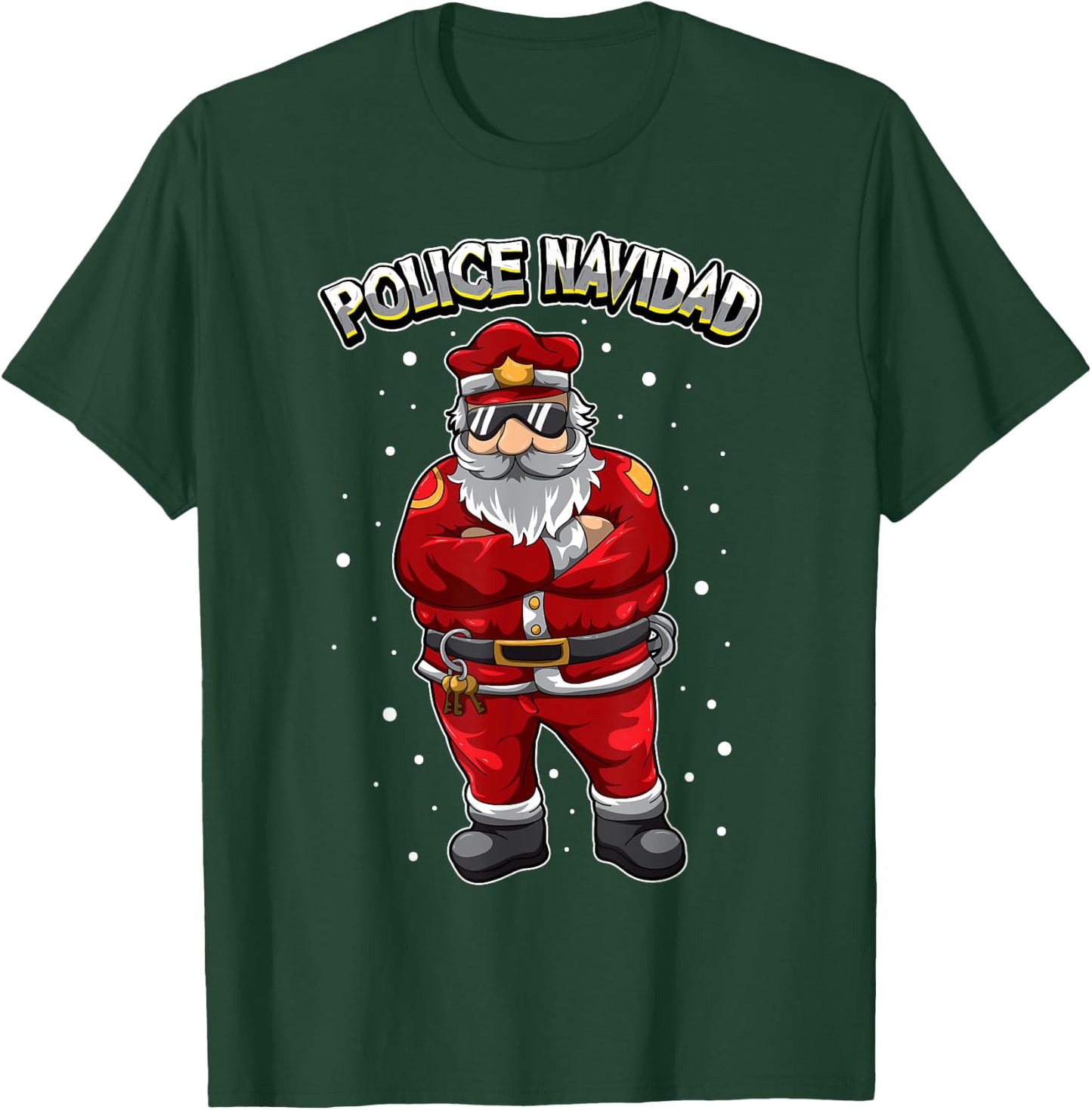Police Navidad - Felize Navidad - Merry Xmas Officer T-Shirt - T-Shirt | Forest