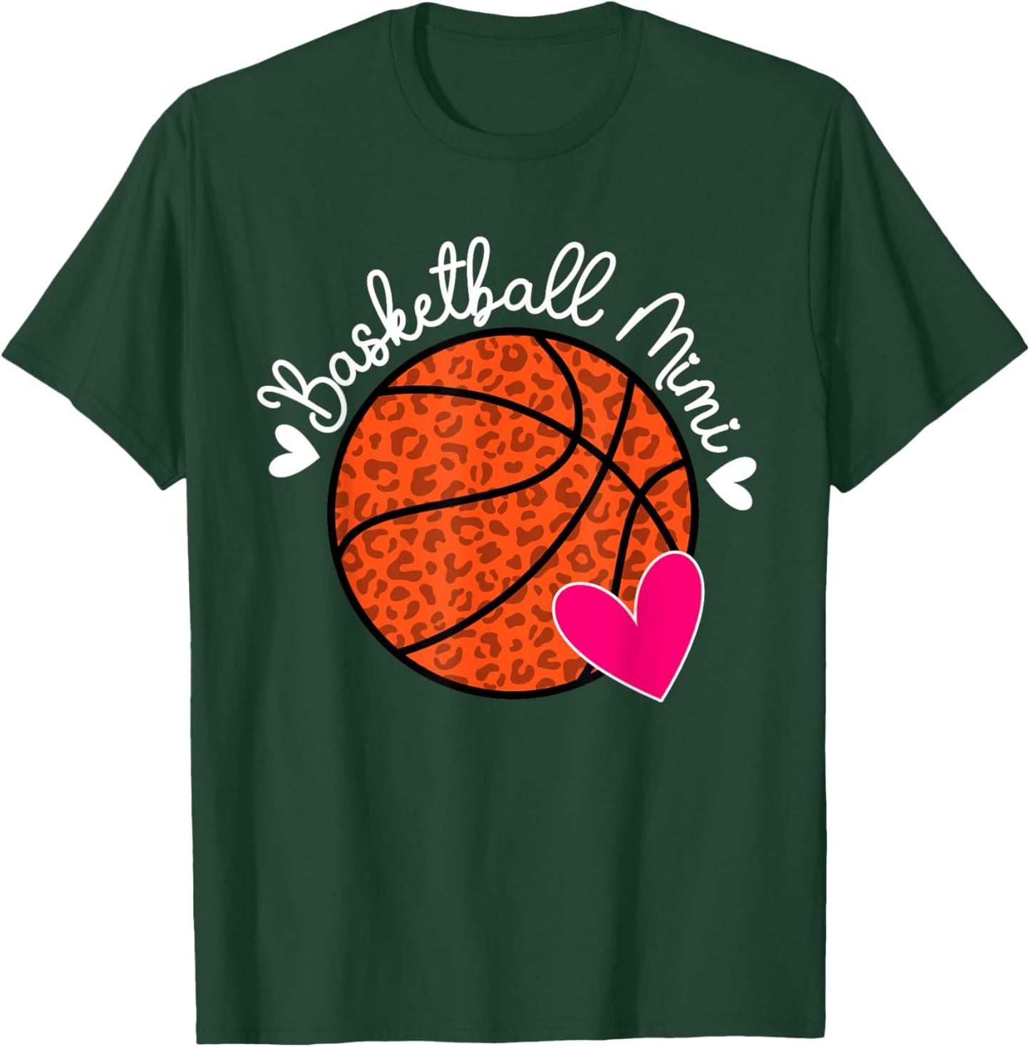 Basketball Mimi Heart Grandma Mimi Of A Basketball Player T-Shirt - T-Shirt | Forest