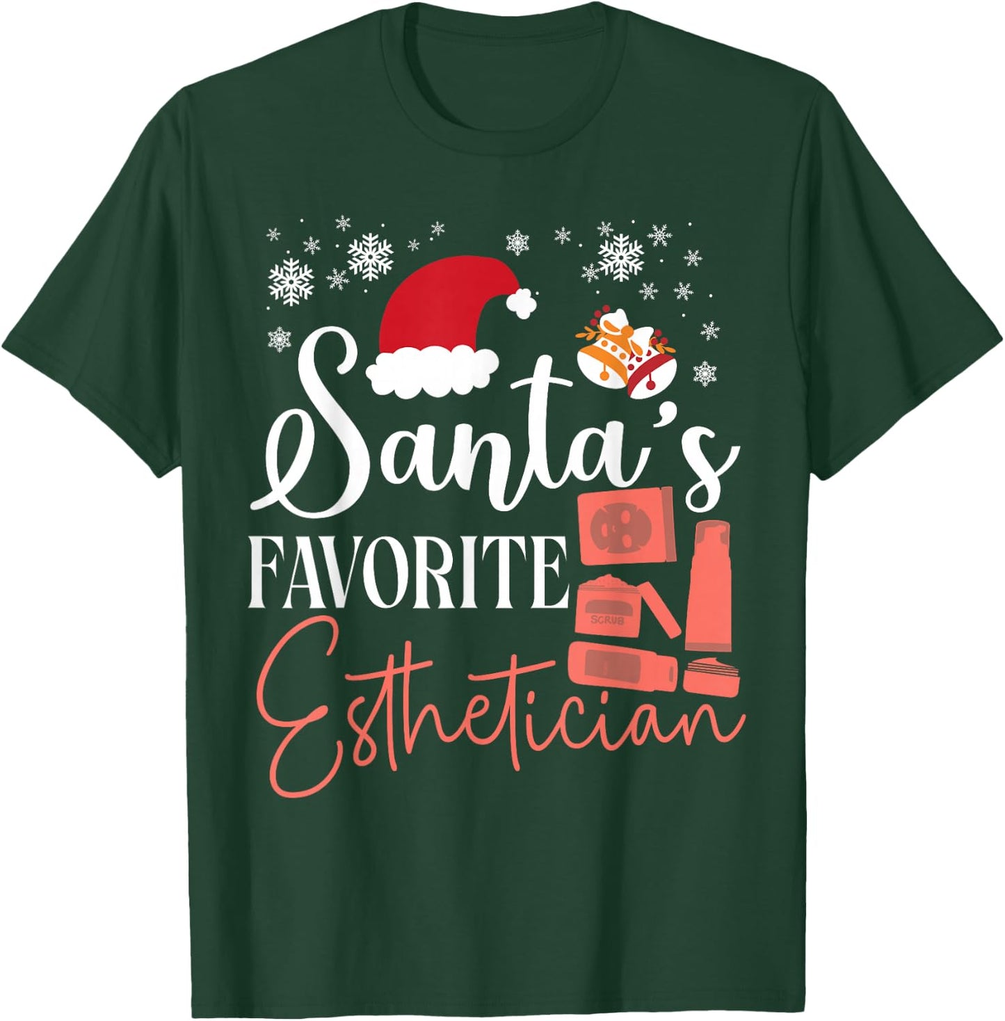 Cute Licensed Esthetician Skincare Beautician Christmas T-Shirt - T-Shirt | Forest