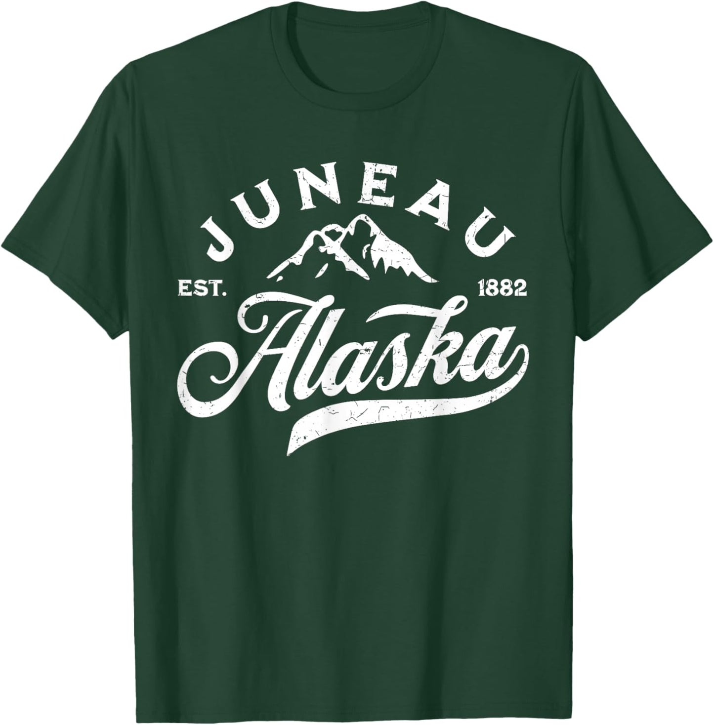 Vintage Juneau Alaska AK Mountains Family Vacation Souvenir T-Shirt - T-Shirt | Forest
