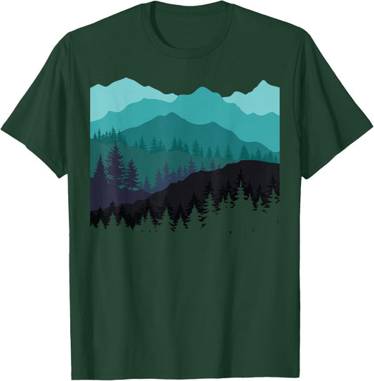 Timeless Mountain, Nature Trees and Forest T-Shirt - T-Shirt | Forest