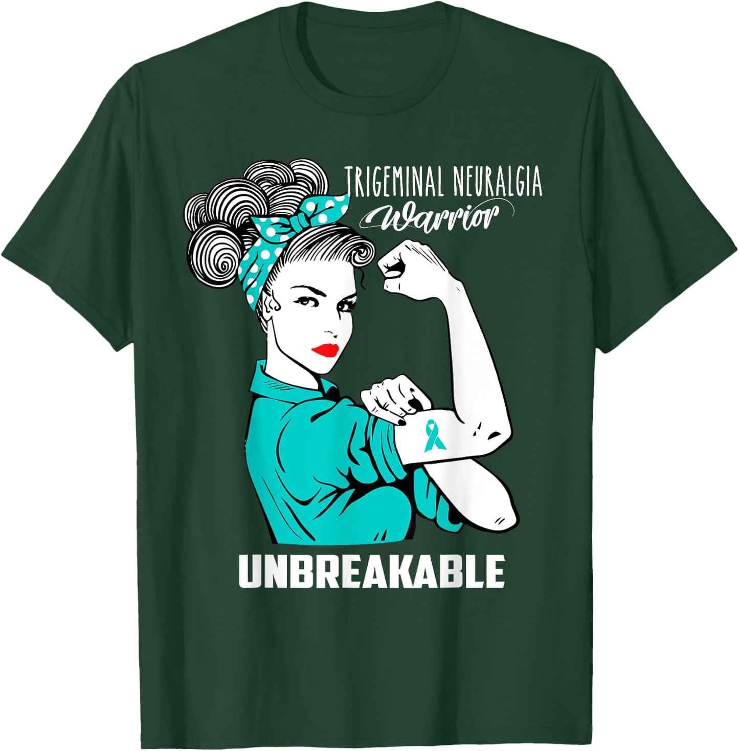 Trigeminal Neuralgia Warrior Unbreakable Awareness Gift T-Shirt - T-Shirt | Forest
