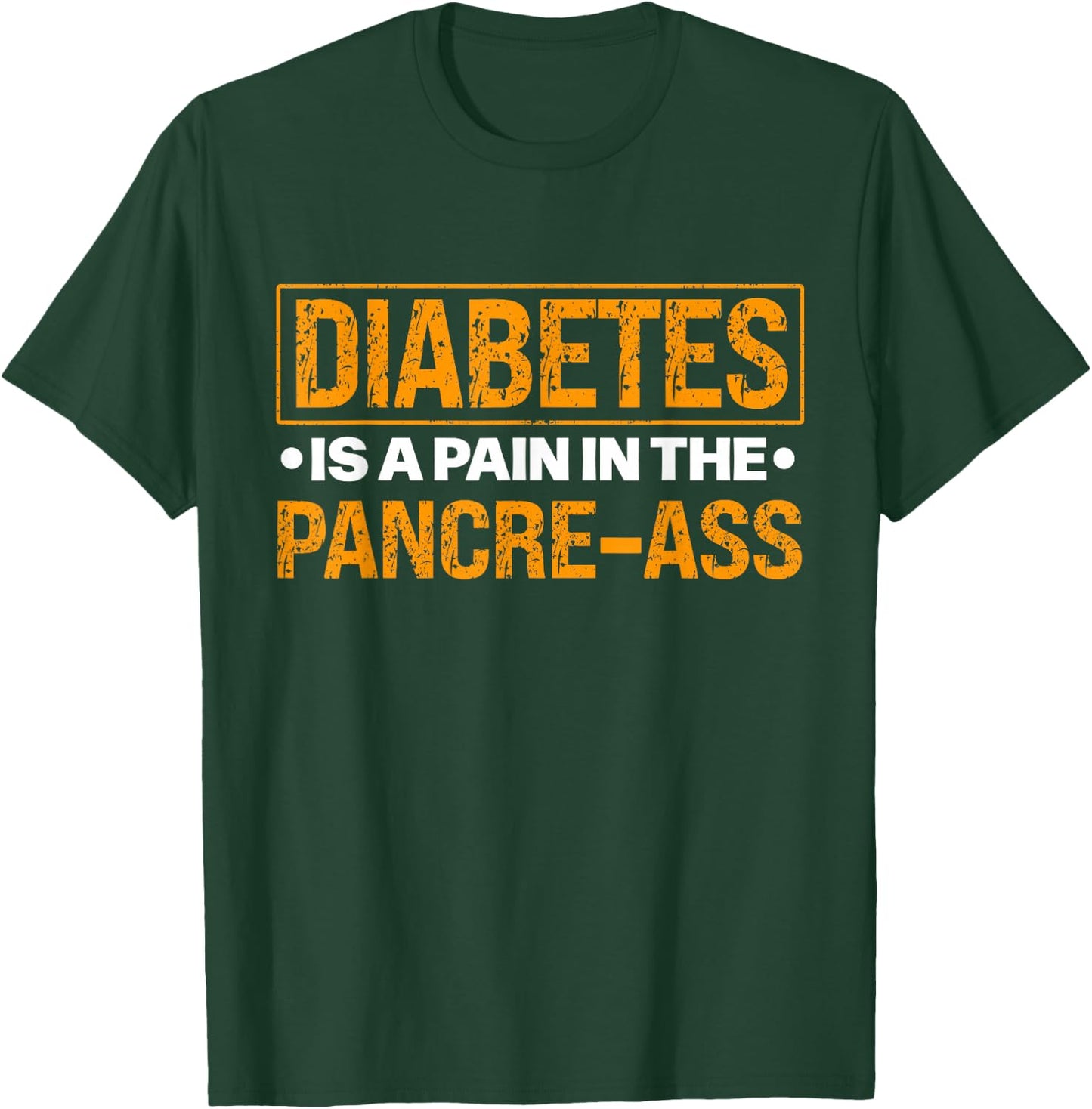 Diabetes Apparel & Gifts Funny Diabetic Pun 'Is A Pain In The Pancre-Ass' Diabetes - Black - Women's - -Adults - Short Sleeve - Classic Fit - Cotton 65%, Polyester 35% T-Shirt - T-Shirt | Forest