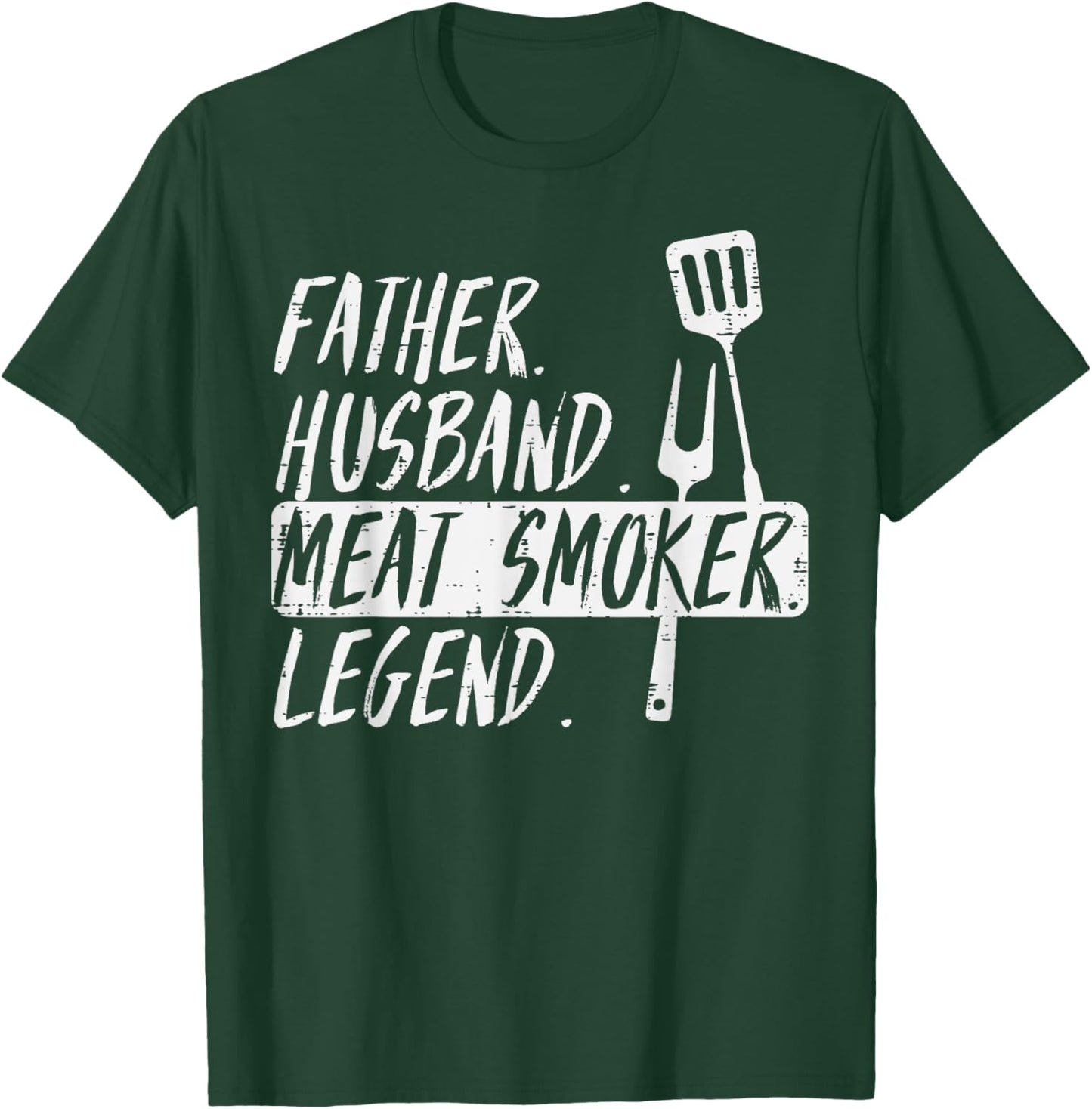 Father Husband Meat Grill Legend Bbq Barbecue Grill Men T-Shirt - T-Shirt | Forest