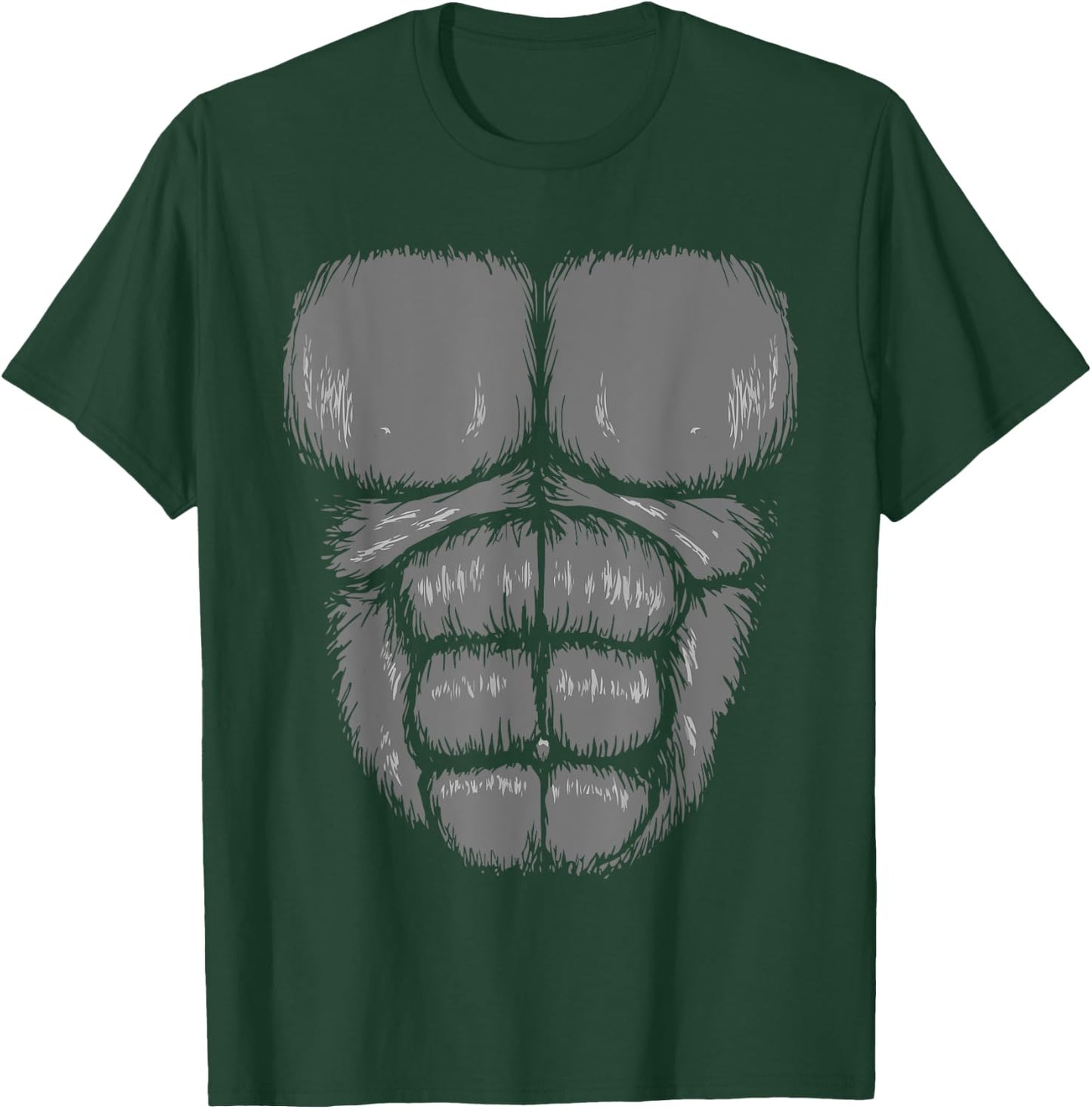 Halloween Funny Gorilla Monkey Belly Chest Costume T-Shirt - T-Shirt | Forest