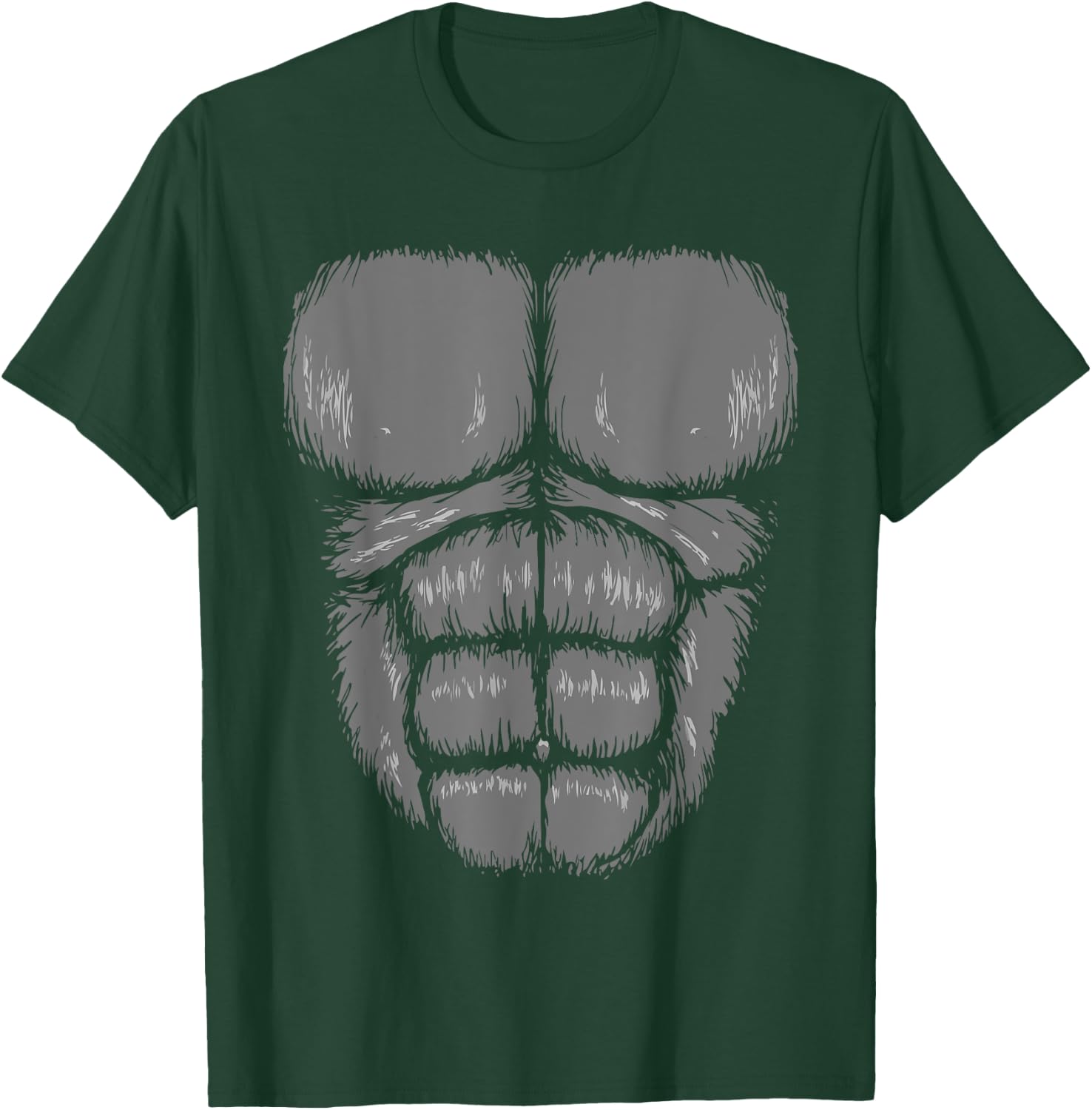 Halloween Funny Gorilla Monkey Belly Chest Costume T-Shirt - T-Shirt | Forest