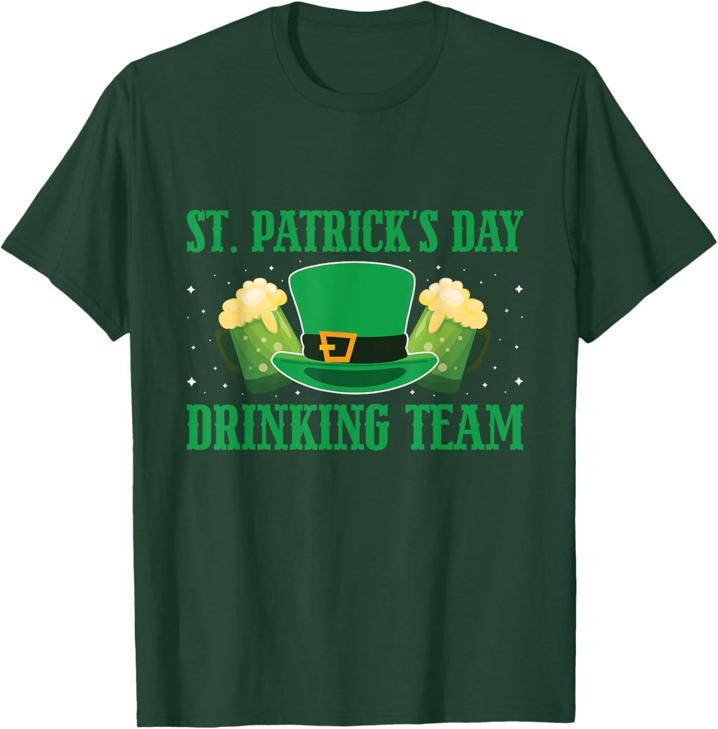 Irish Beer Ireland Flag St. Patricks Day Men Women Leprechau T-Shirt - T-Shirt | Forest