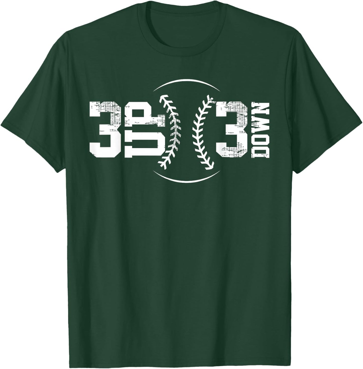 3 UP 3 Down Baseball T-Shirt - T-Shirt | Forest