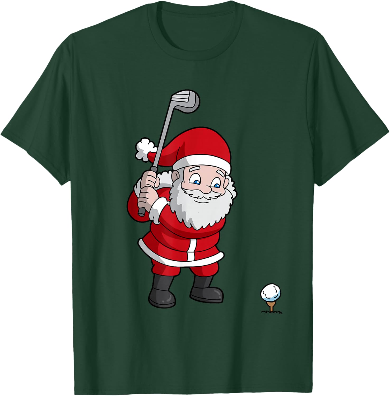 Santa Claus Golf Christmas Golfer Golfing T-Shirt - T-Shirt | Forest
