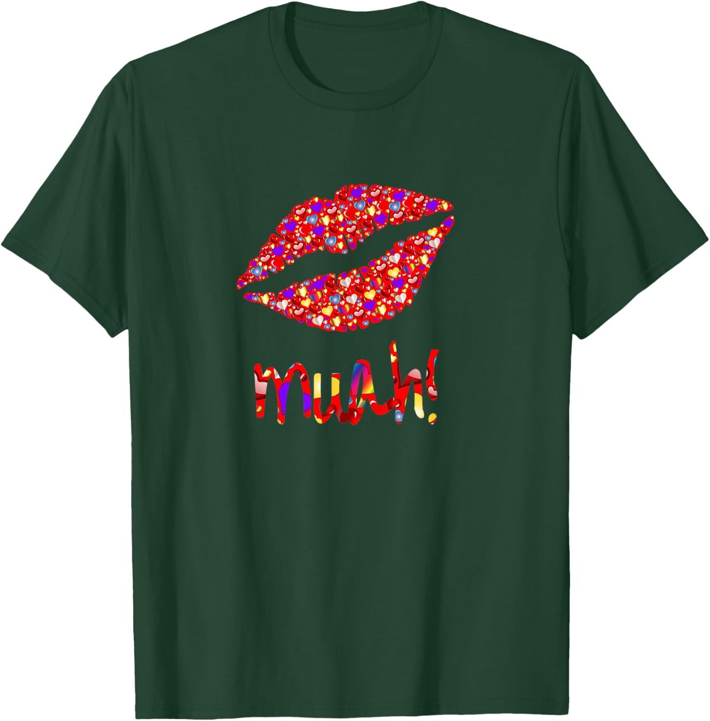 Sexy Kiss, Red Hot Lips Muah! T-Shirt - T-Shirt | Forest